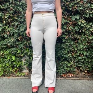 White Flare J Crew Jeans
